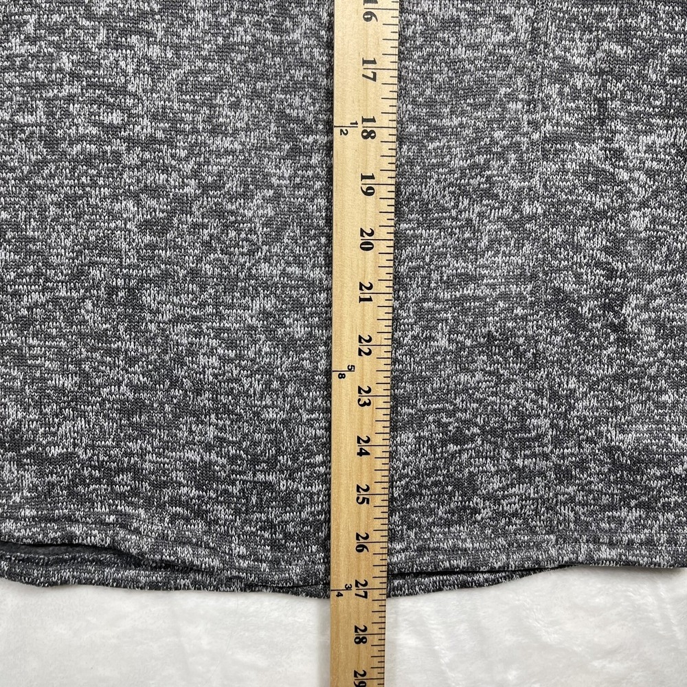 Bit & Bridle Pullover Women XL Grey Marled Quarter Zip Fleece Lined Sweater - Picture 5 of 5
